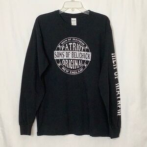 Men Of Mayhem Sons Of Belichick Foxboro New England Long Sleeve Black Te…